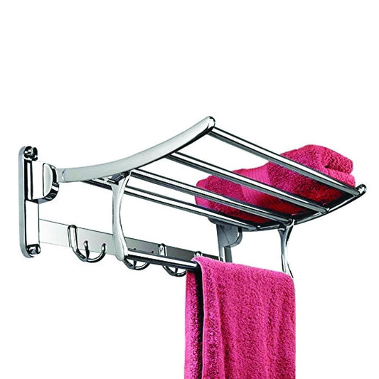 Stainless Steel Folding Towel Rack & Bar - BuyItOnline
