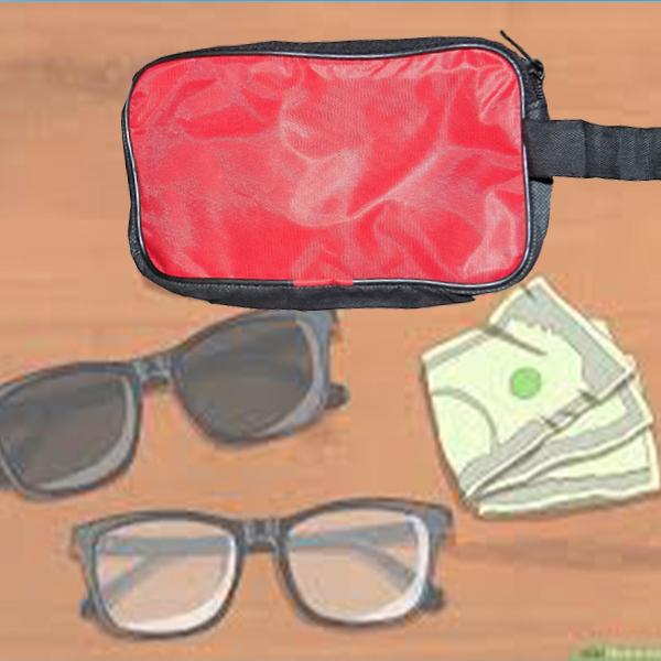0845 Portable Travel Hand Pouchshaving Kit Bag For Multipurpose Use (Red) Wukusy