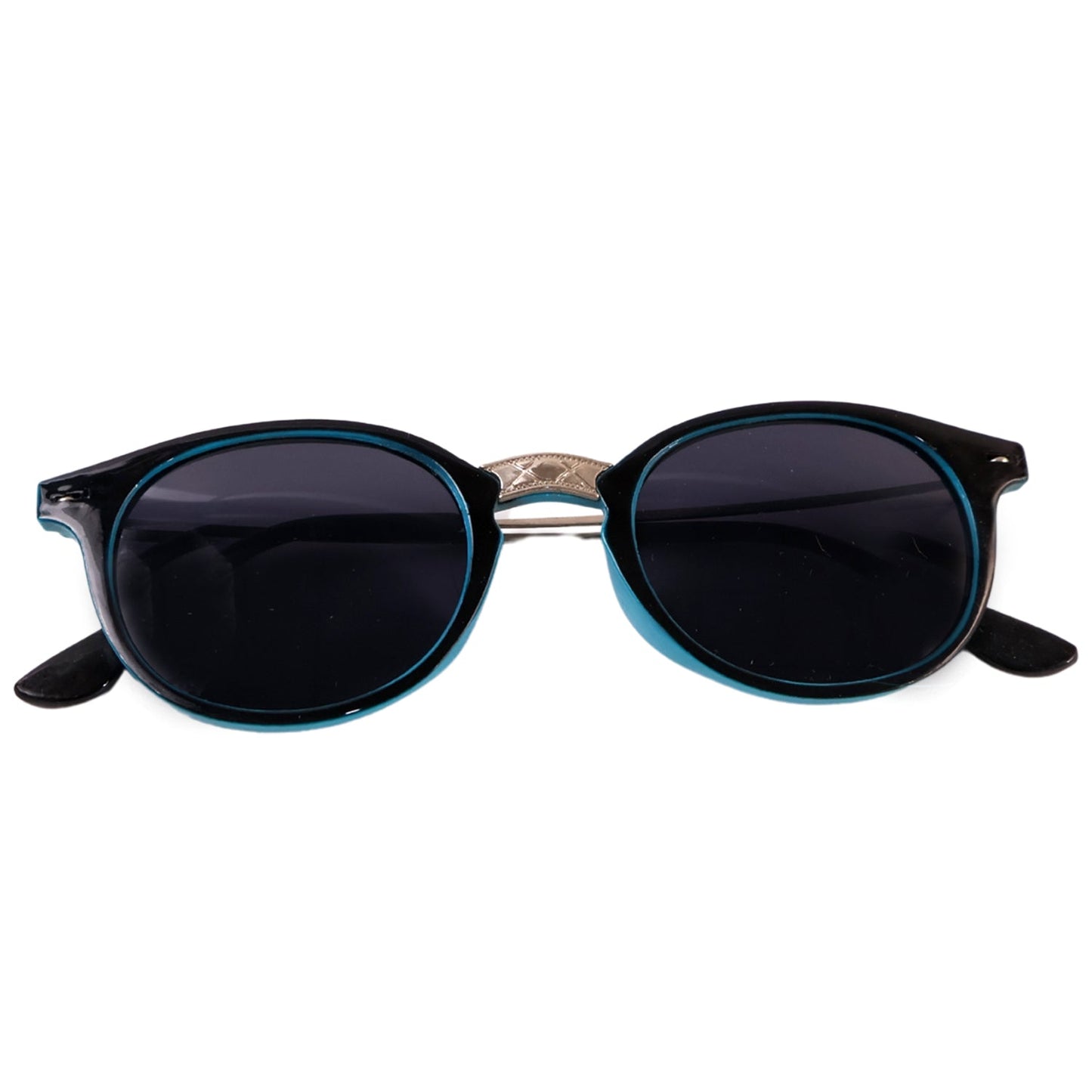 Sky-Blue UV Protected Round Sunglasses