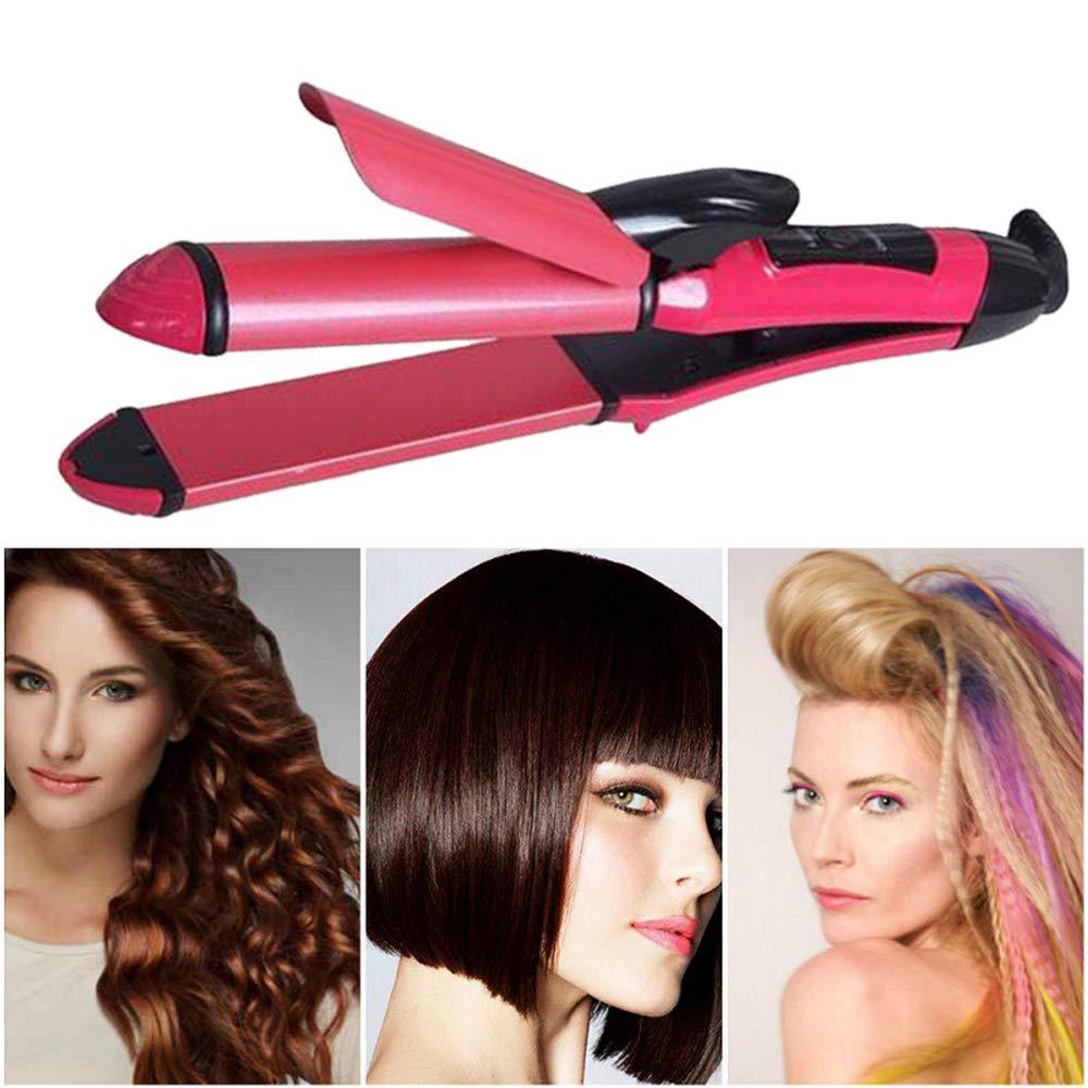 2 In 1 Hair Straightener And Curler Machine For Women Curl Straight Hair Iron Wukusy