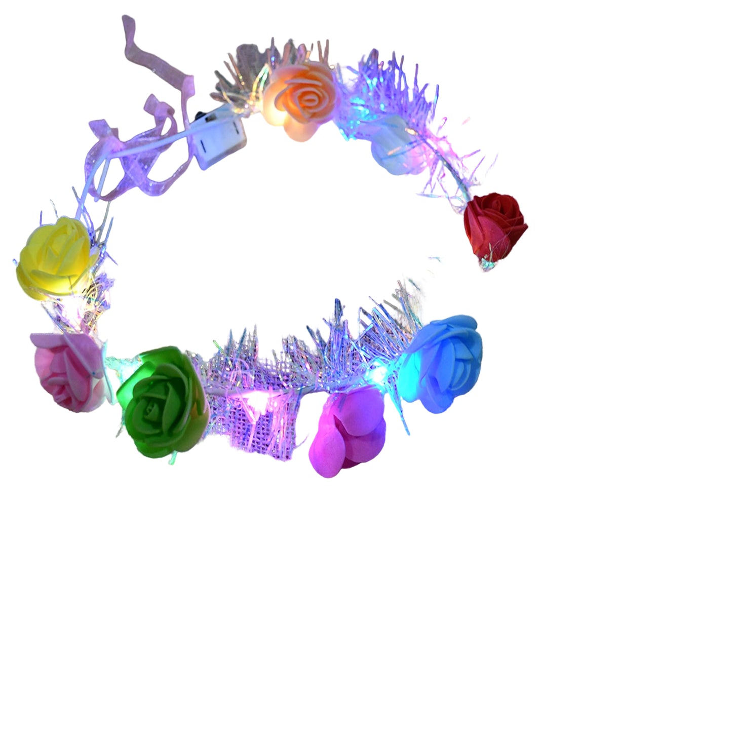 Led Flower Crown Headband Multicolor Light-up (1 Pc)
