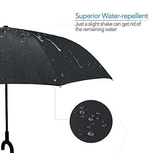 Windproof Upside Down Reverse Umbrella