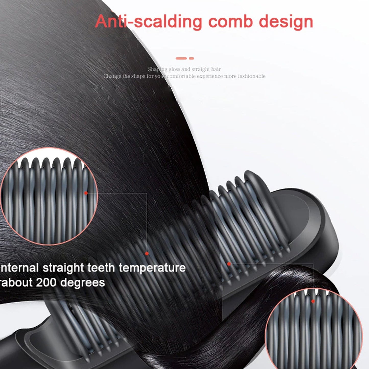 HQT-909B Hair Straightener Brush