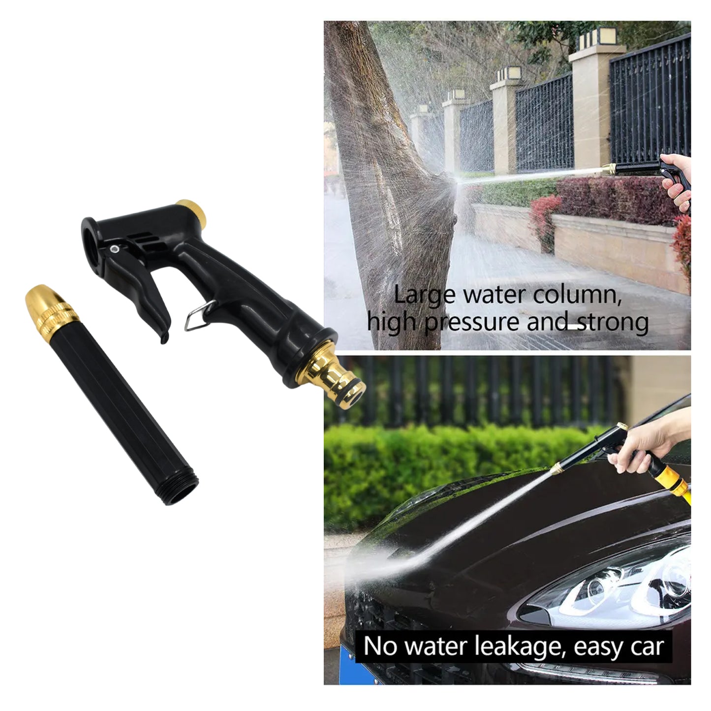 Water Spray Gun – Plastic Body, Metal Trigger, Brass Nozzle