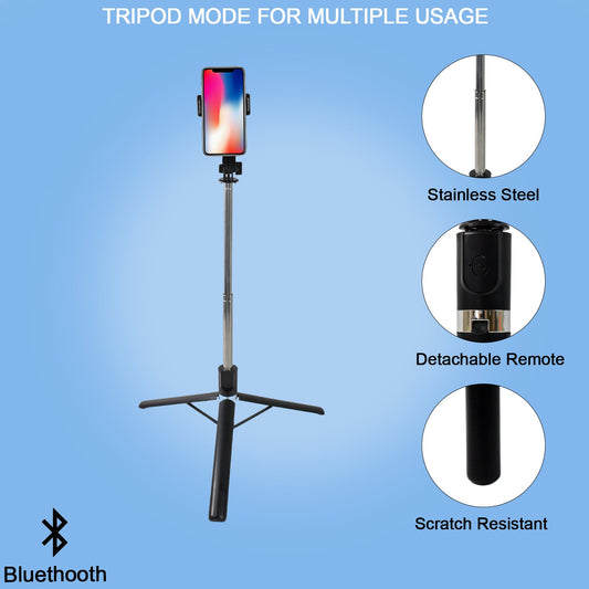 Selfie Stick With Tripod Stand Wukusy