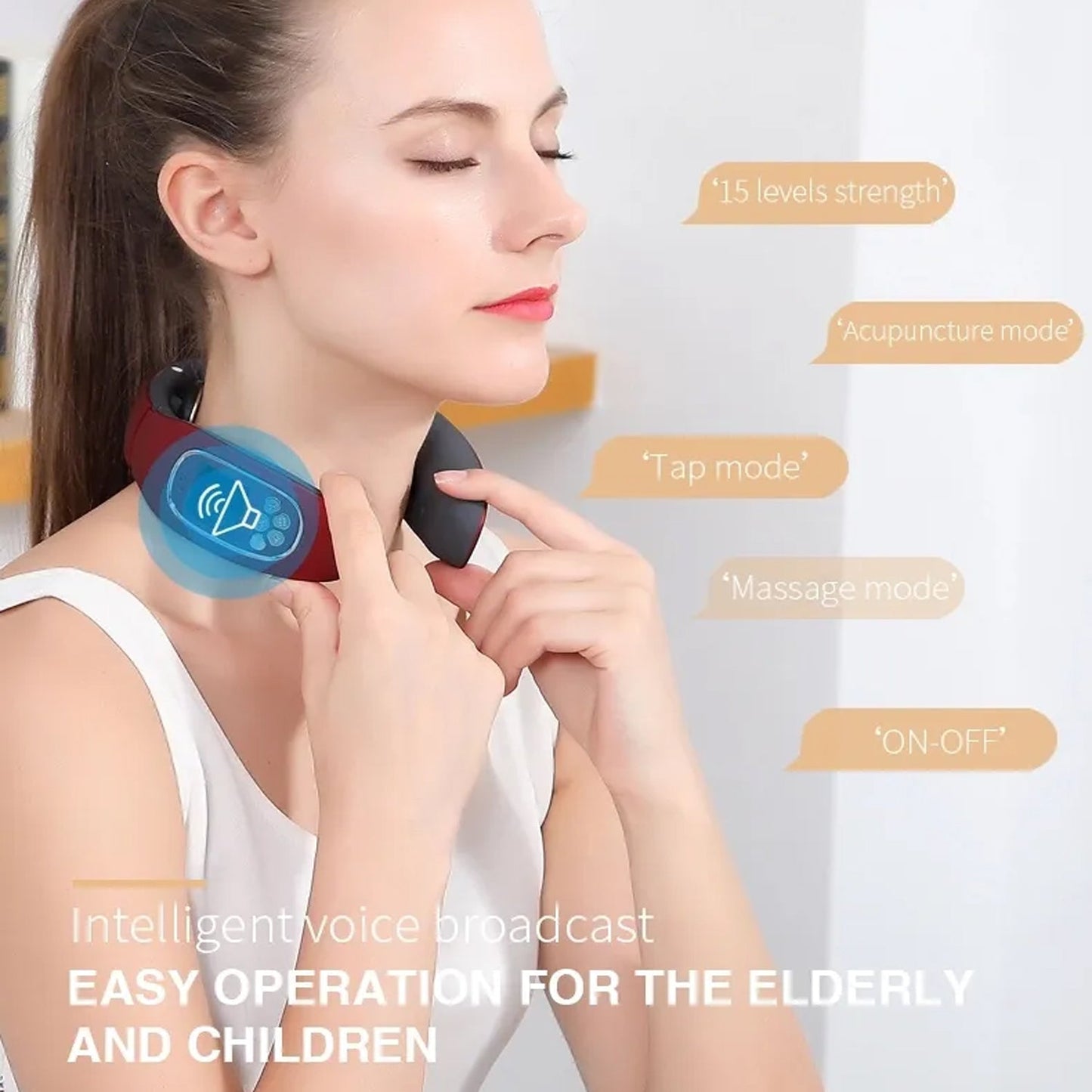 Smart Electric Neck And Back Pulse Massager Wukusy