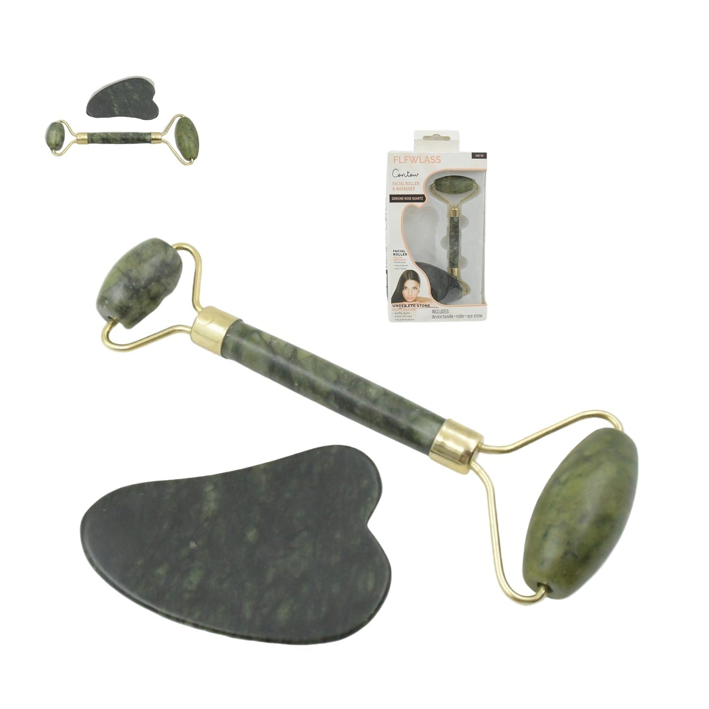 Gua Sha & Jade Roller Set