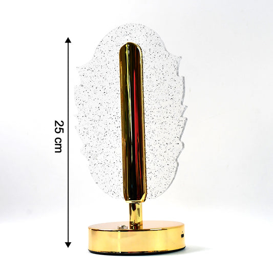 Elegant Feather Shape Crystal Table Lamp (1 Pc) Wukusy