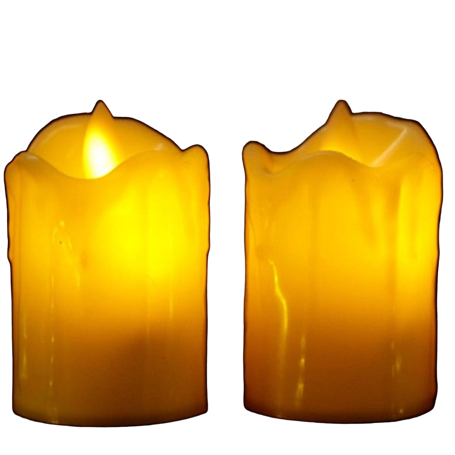 Multicolor Flameless Melted LED Candles.