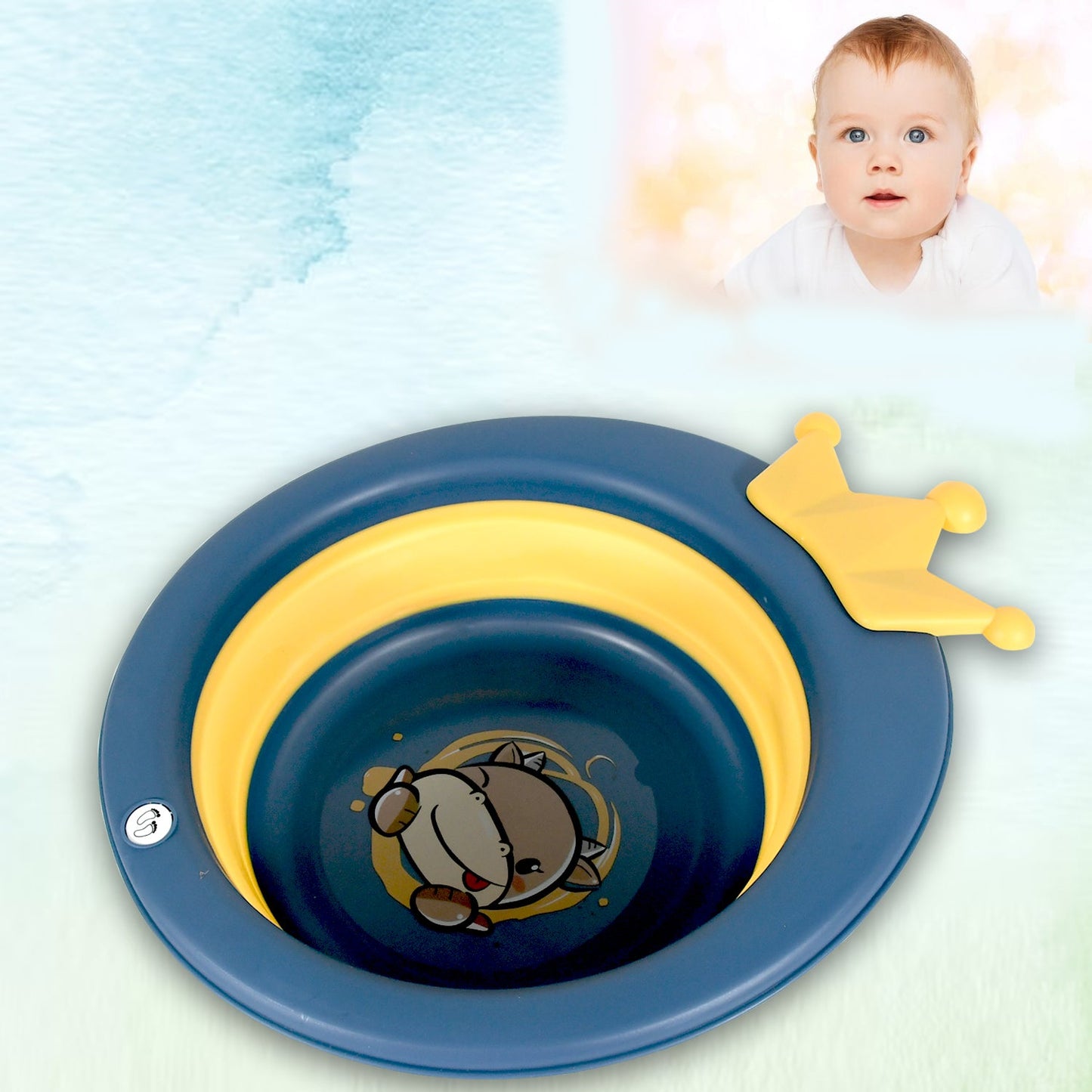 Cartoon Baby Foldable Wash Basin Wukusy
