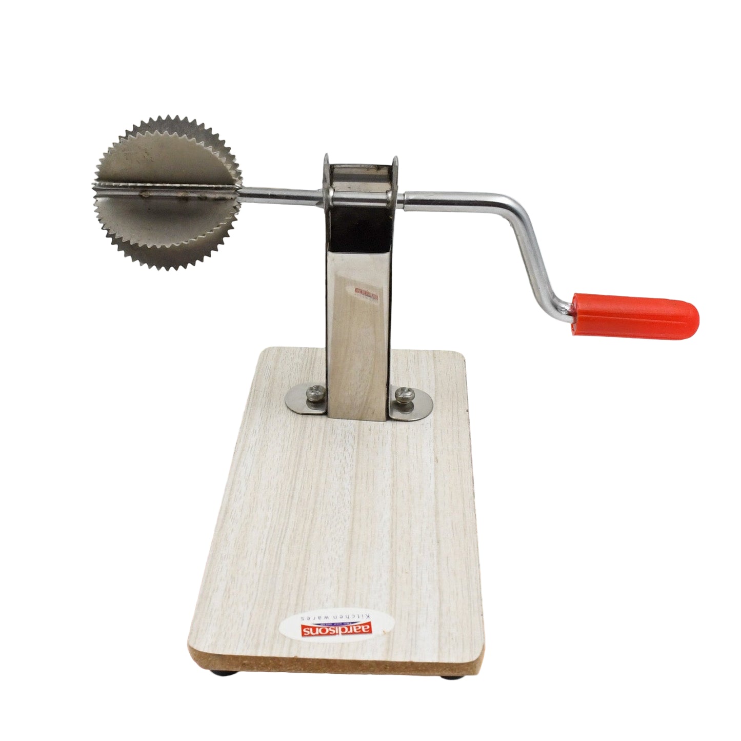 Stainless Steel Coconut Scraper with Wooden Base - BuyItOnline