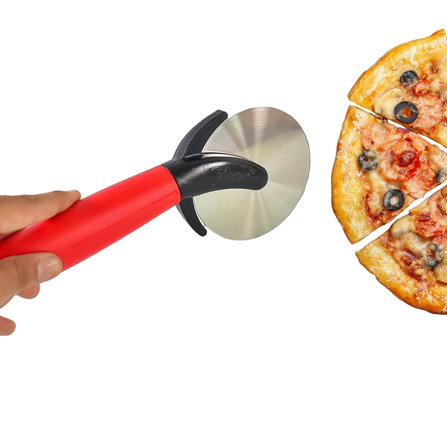 Apex Premium Stainless Steel Pizza Cutter (1 Pc Mix Color) Wukusy