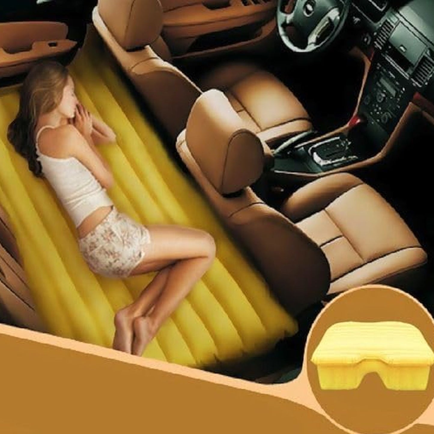 Portable Car Backseat Air Mattress Wukusy