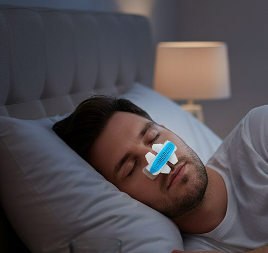 2-in-1 Anti-Snoring Nose Clip with Air Purifier for Better Sleep