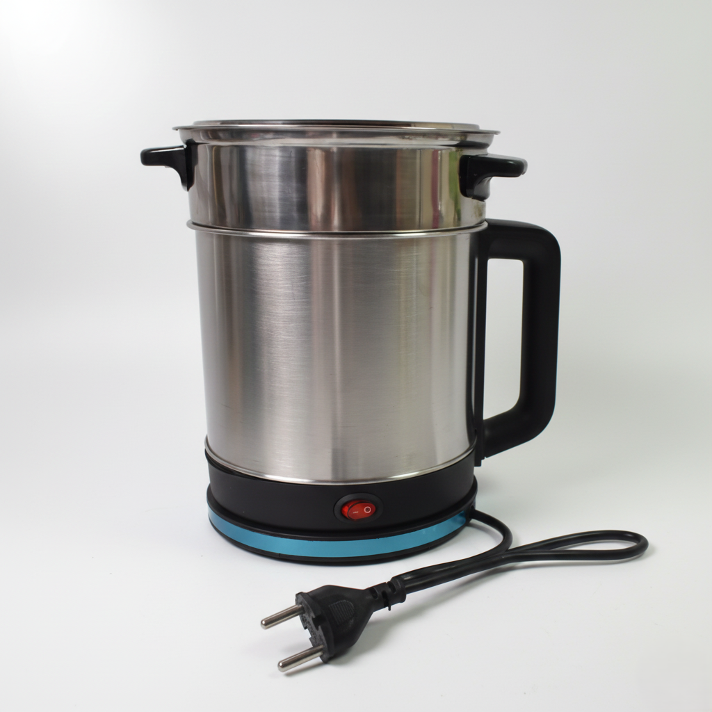 Soup Pot With Lid Stainless Steel Multi Cooker Kettle (800w 2.5 Ltr.)