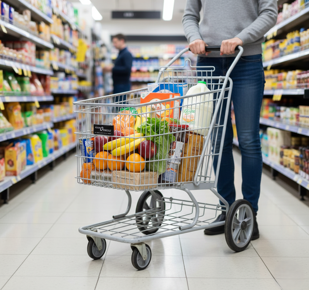 Foldable Shopping Trolley With Wheels