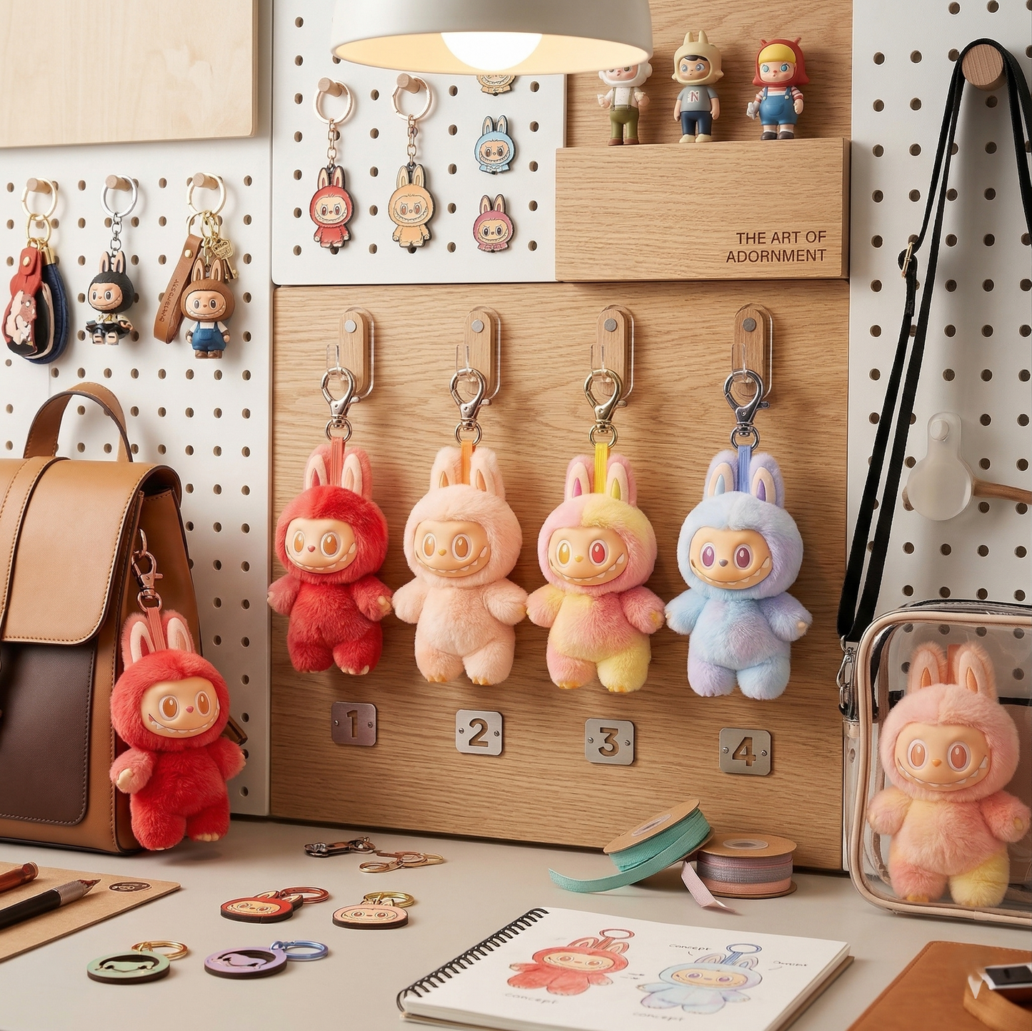 Labubu doll Keychain Wukusy