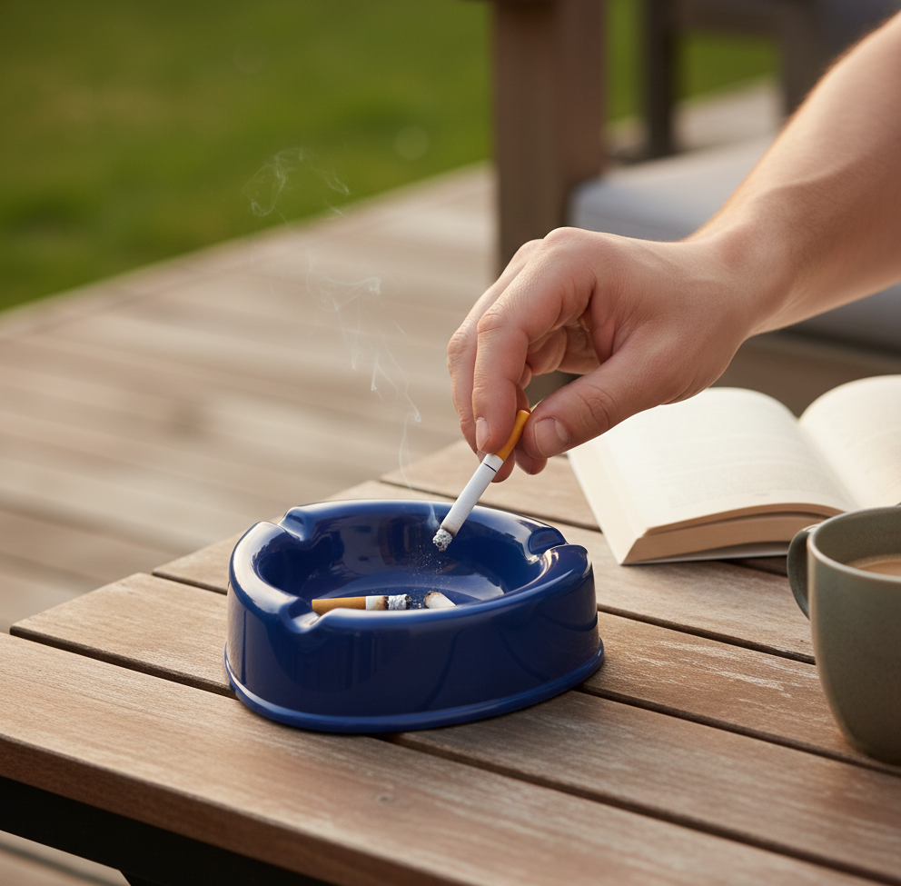 Oblivion Dark Blue Plastic ashtray (1 Pc)