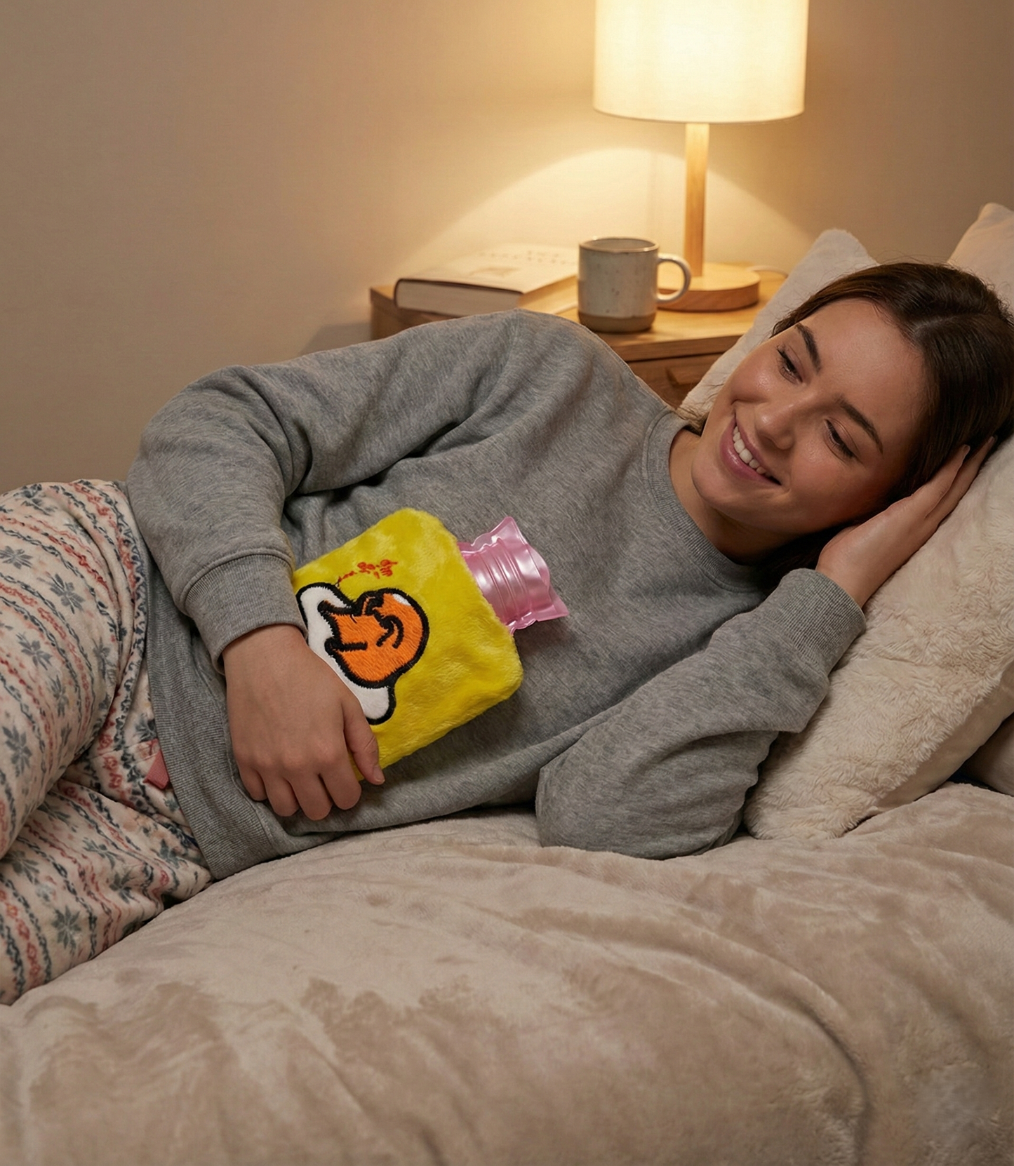 Small Hot Water Bag with Cute Duck Cover