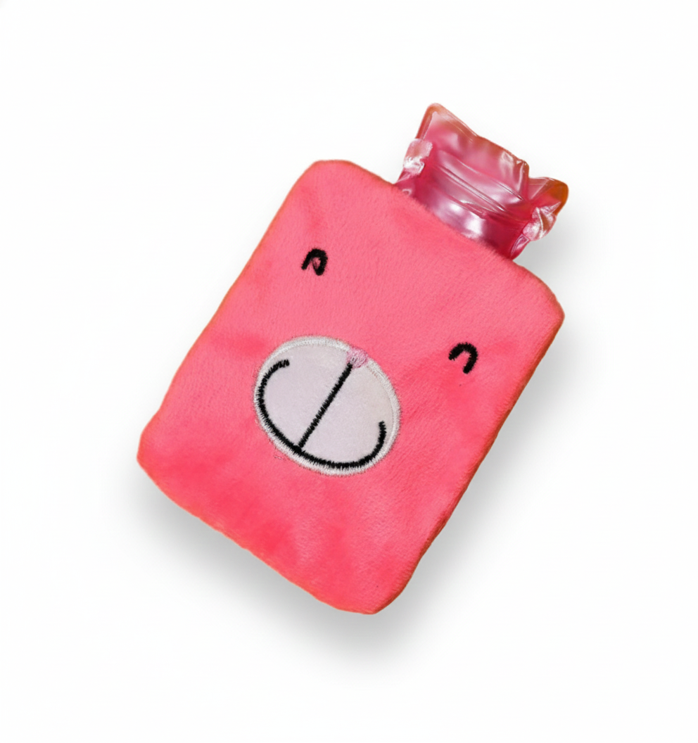 Small Pink Hot Water Bag with Soft Cover