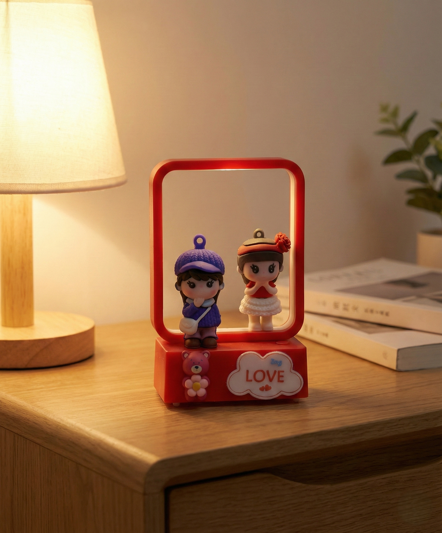 Decorative Love Couple LED Figurine Light