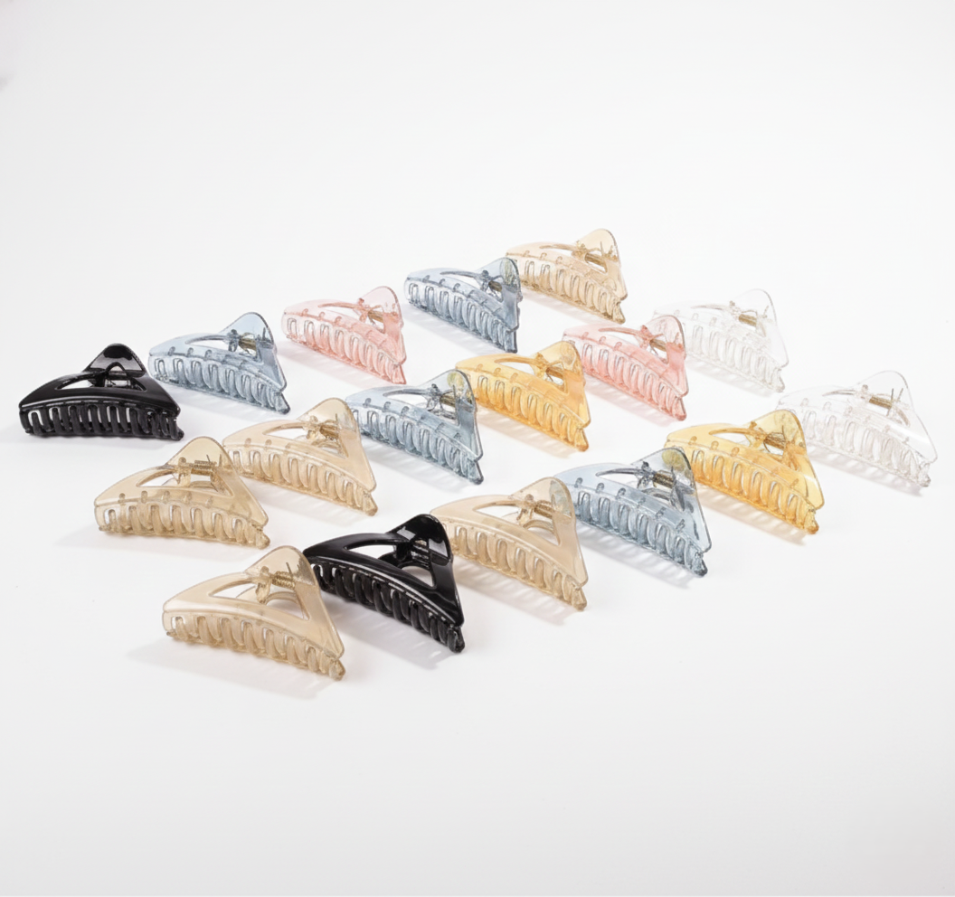 Triangle Plastic Hair Claw Clips
