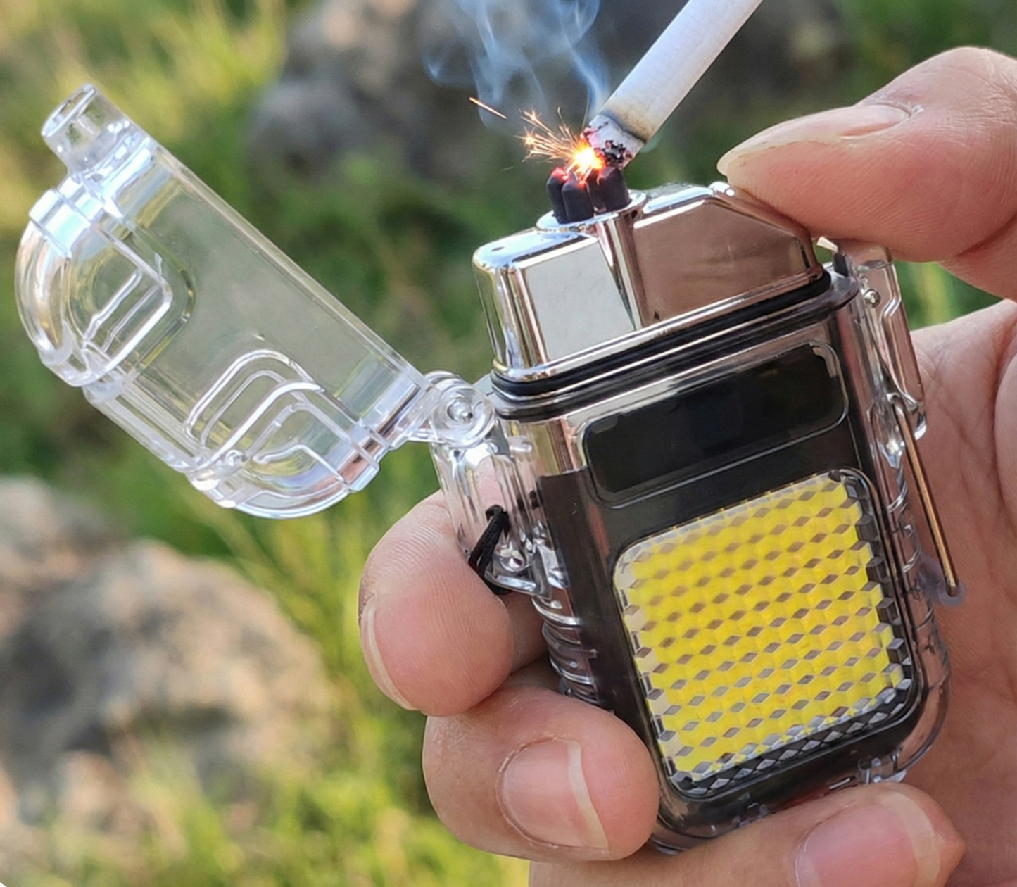 Usb Rechargeable Lighter & COB Flashlight (1 Pc)