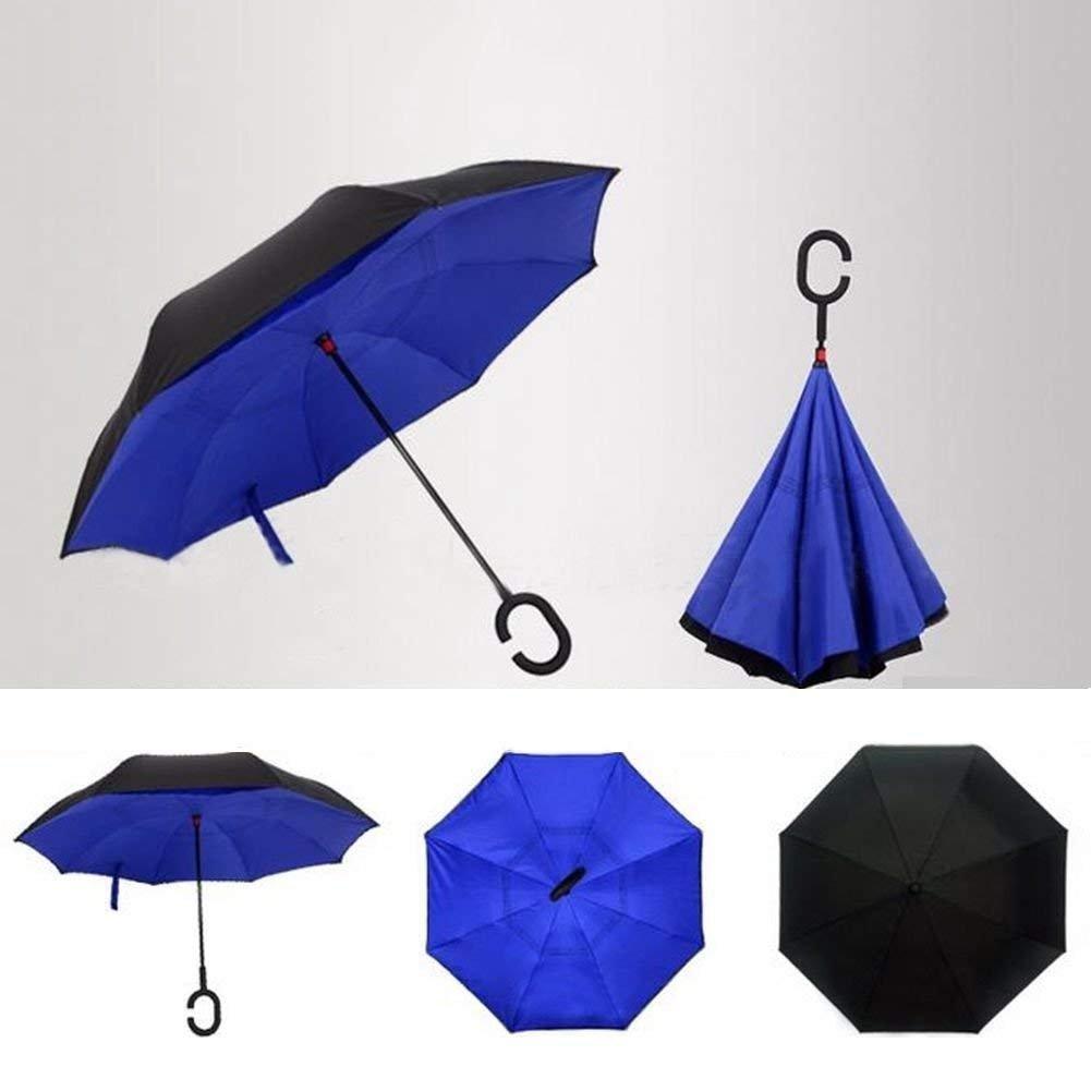 Windproof Upside Down Reverse Umbrella