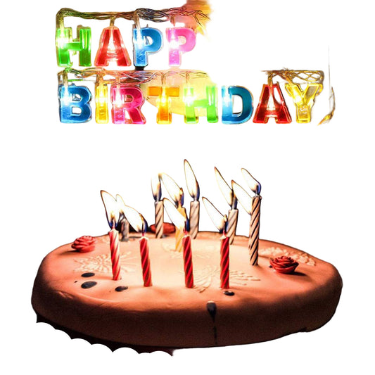 Happy Birthday LED Letter String Lights.
