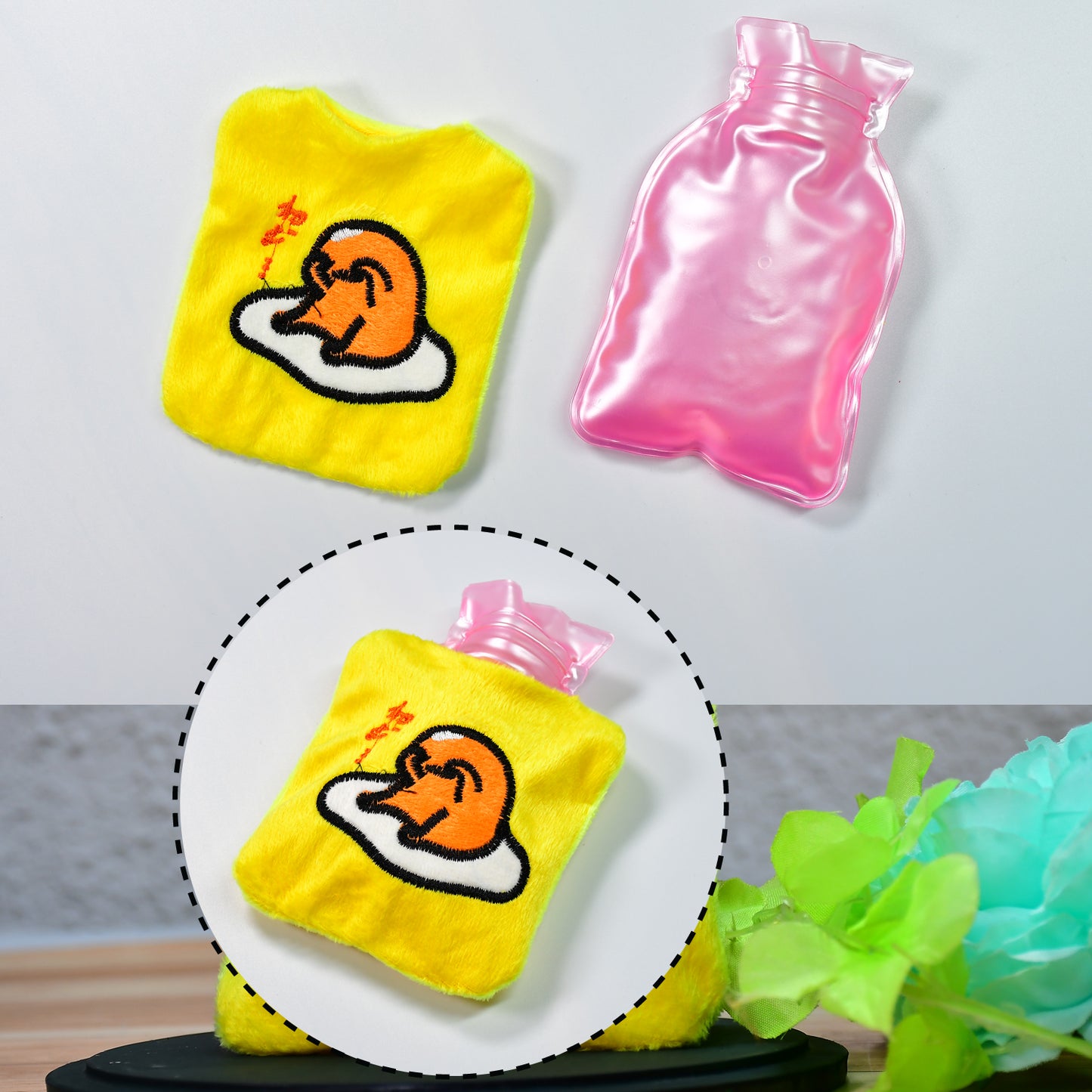 Small Hot Water Bag with Cute Duck Cover