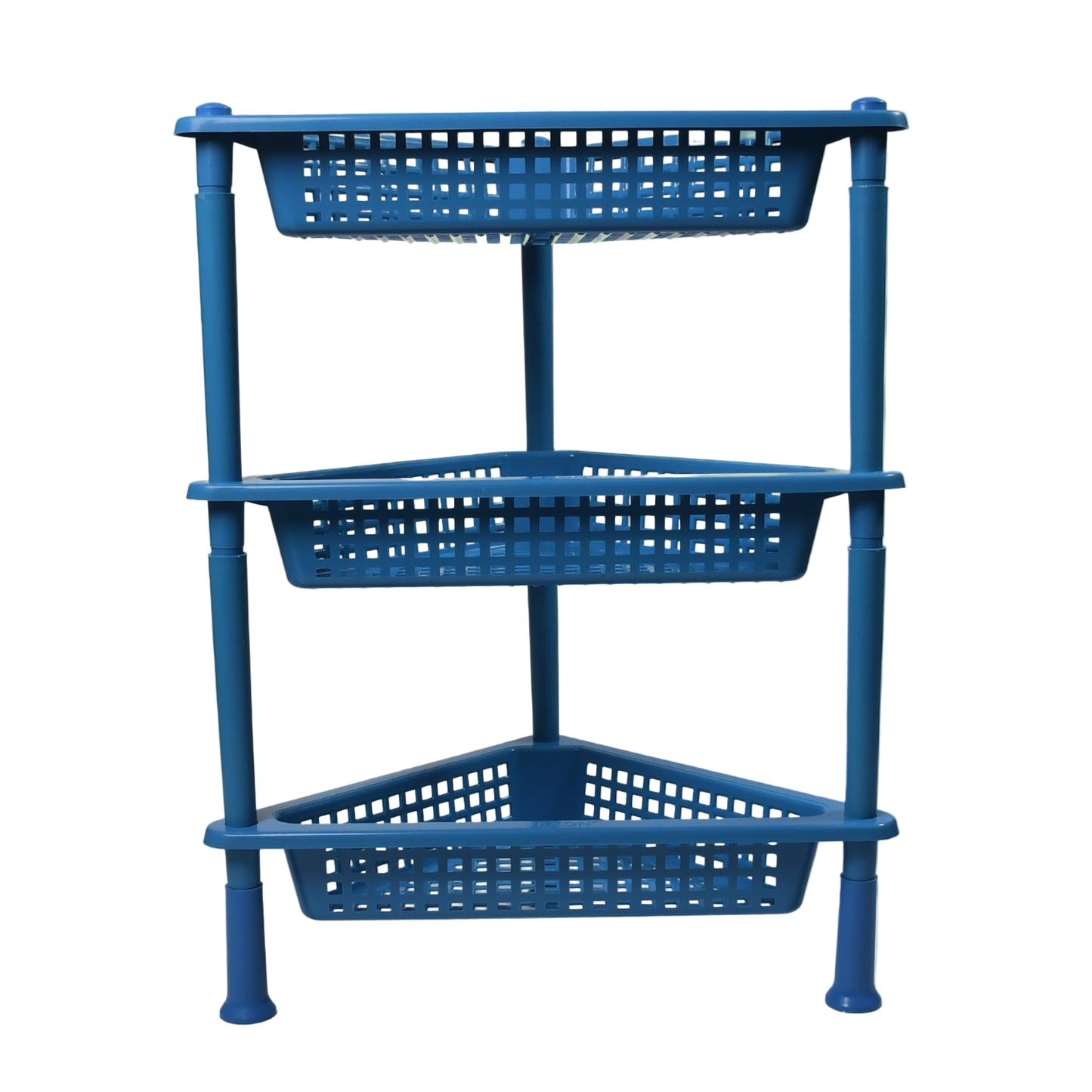 Triangle 3-Tier Plastic Storage Rack.