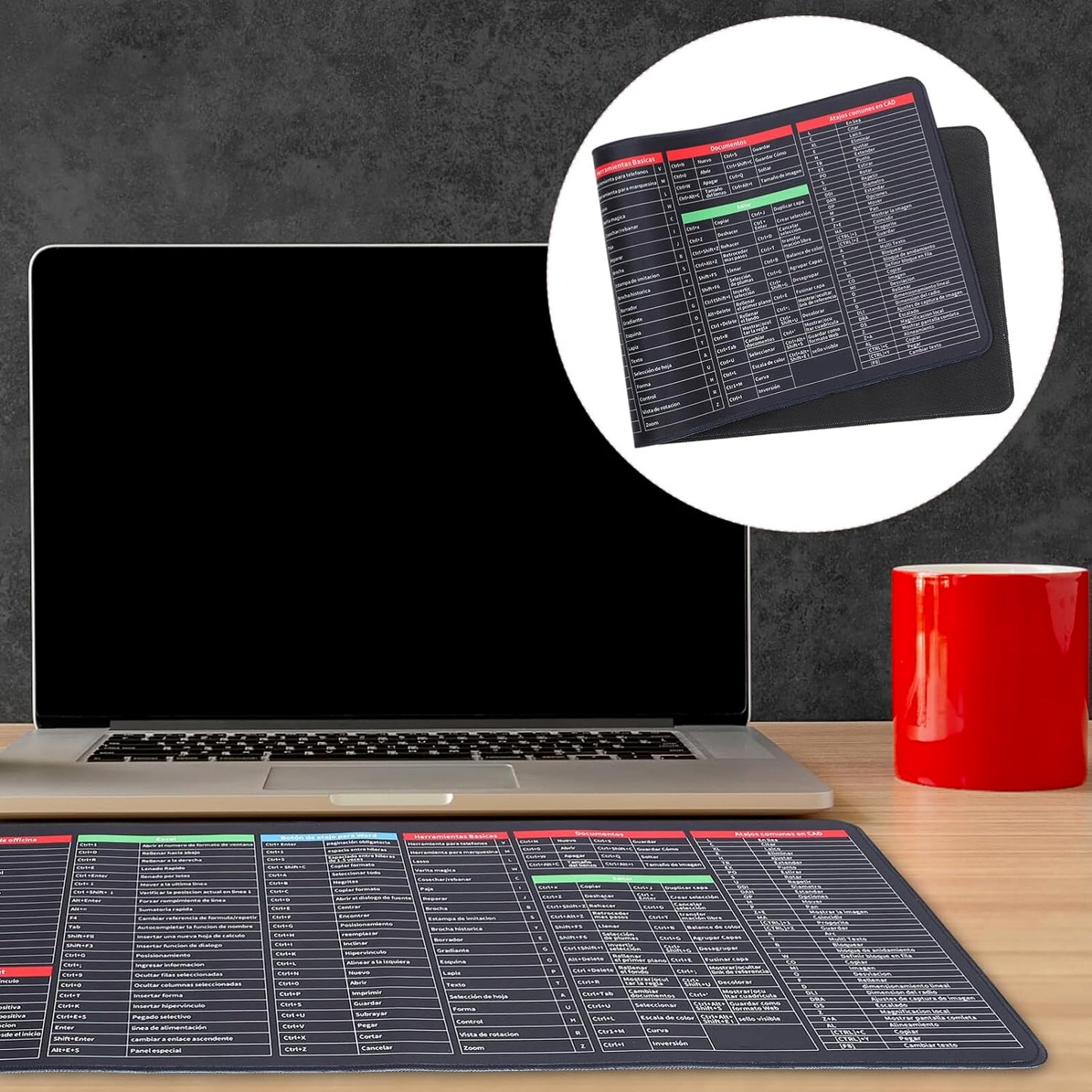 Shortcut Keyboard Mat Mouse Pad