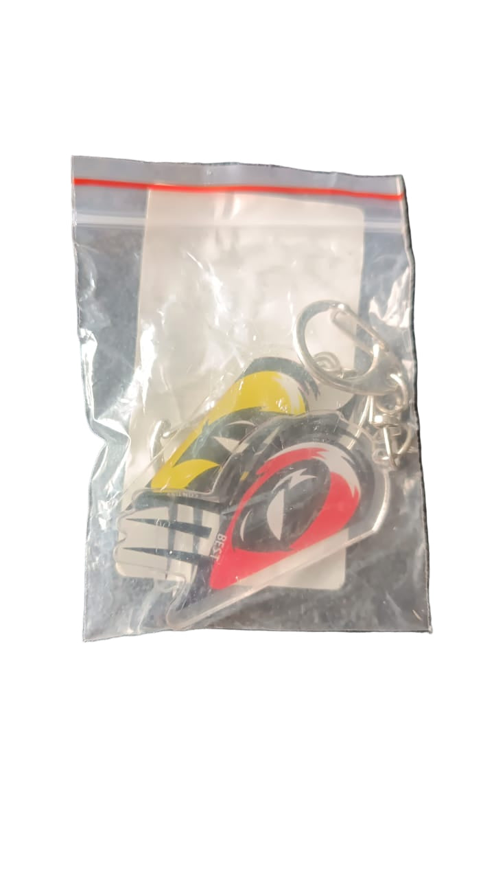 2-in-1 Acrylic Best Friends Matching Breakable Keychain Set.