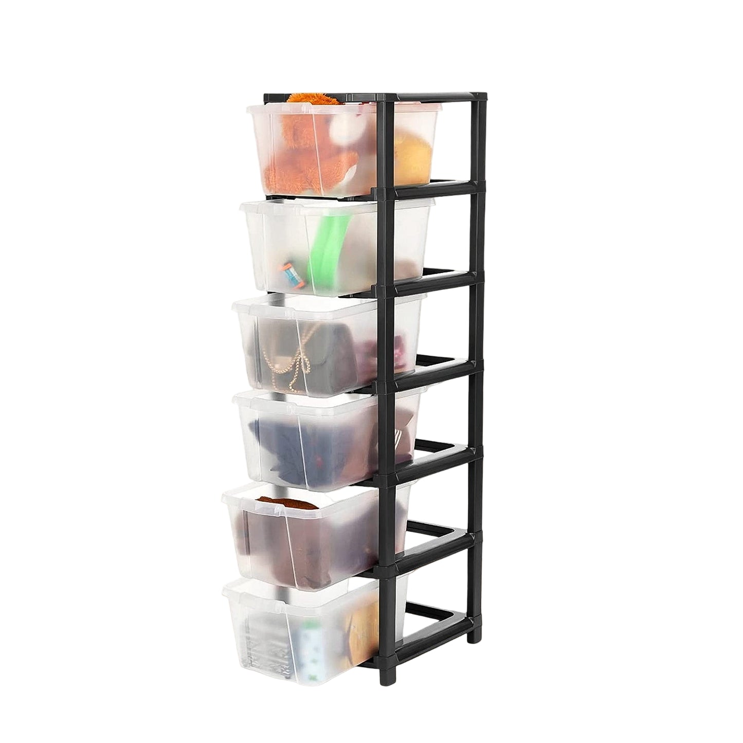 6-Layer Modular Plastic Drawer Storage Cabinet - BuyItOnline