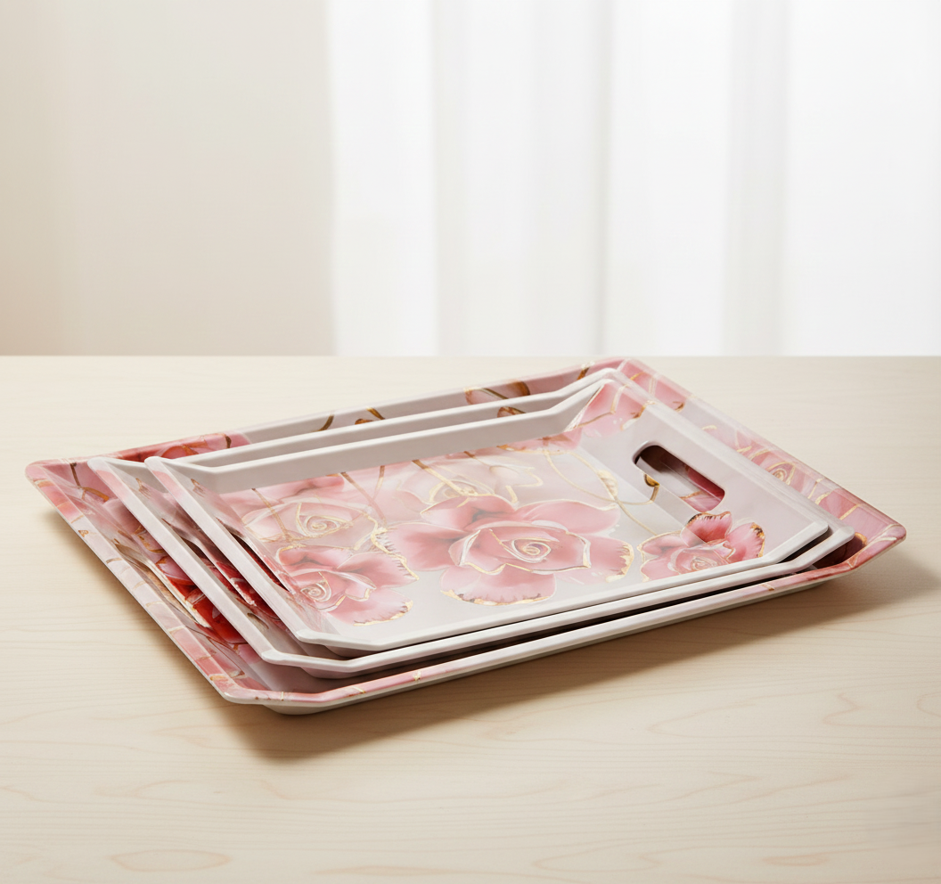 Plastic Serving Tray Set