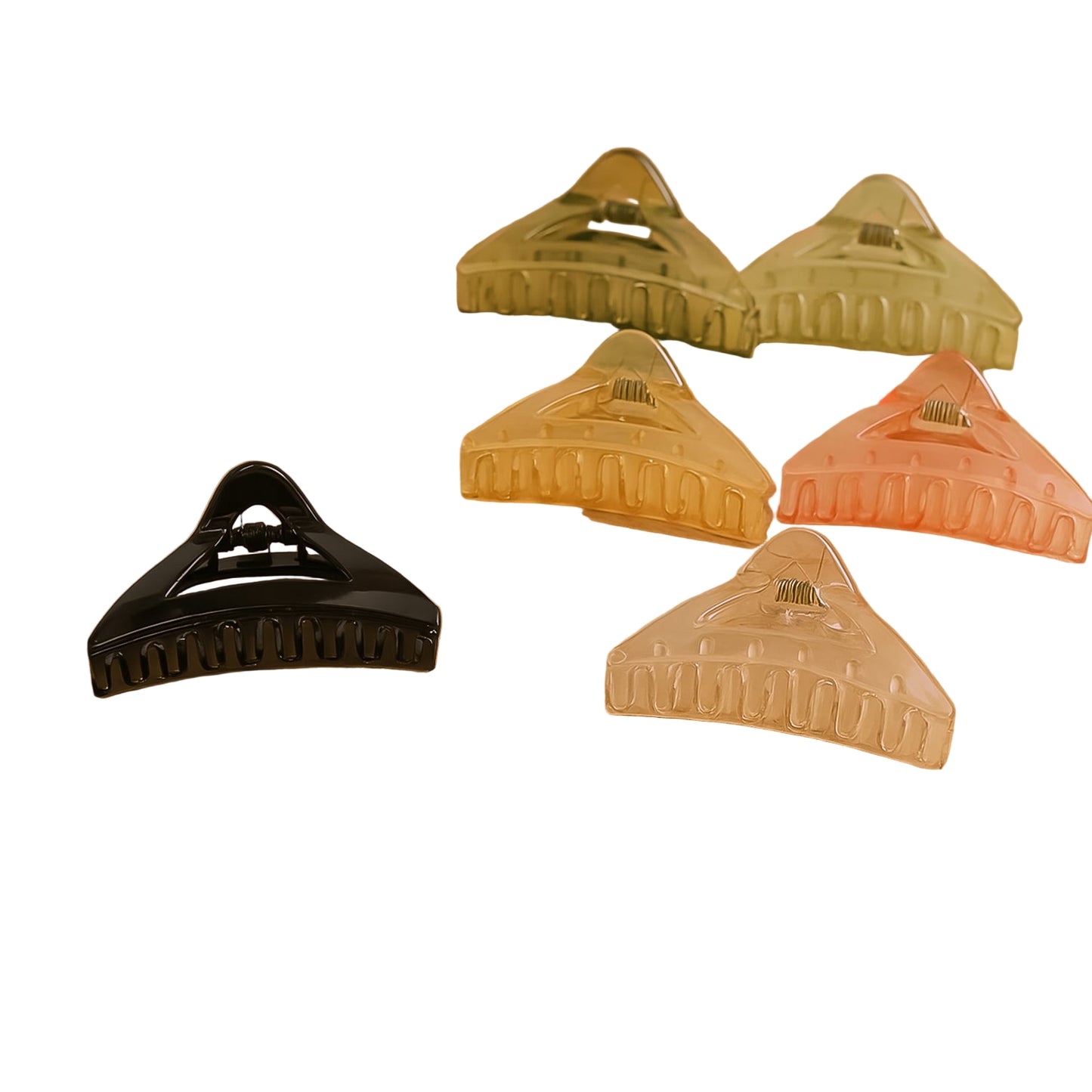 Triangle Plastic Hair Claw Clips