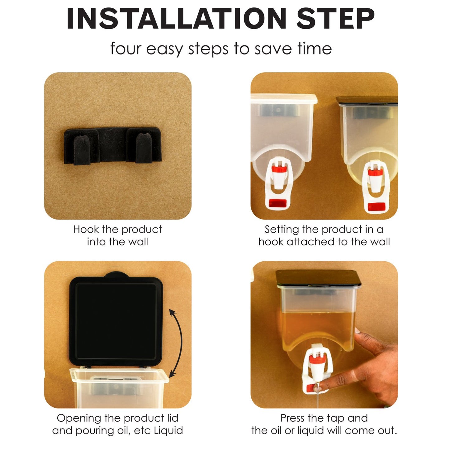 Wall Mounted Oil Dispenser Bottle - BuyItOnline