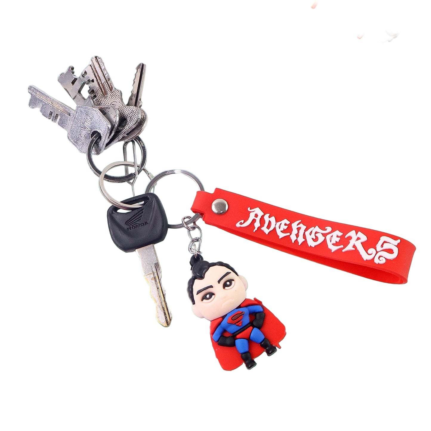 Cute Cartoon Silicone 3d Key Chain With Metal Hook Strap (Pack Of 1)