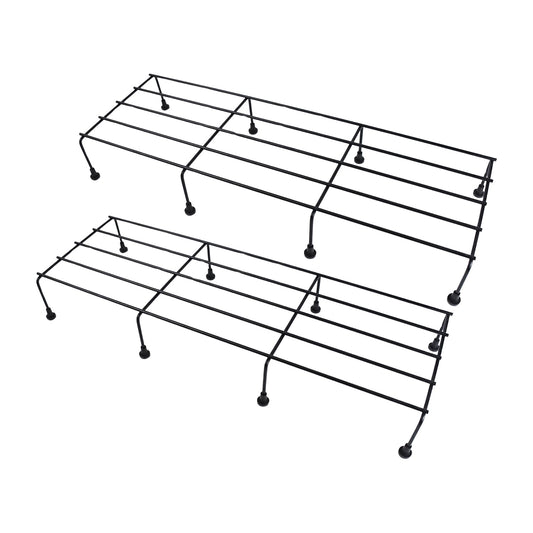 Metal Rectangle Flower Plant Stand For Balcony (6020 Cm, 2 Pc Set) Wukusy