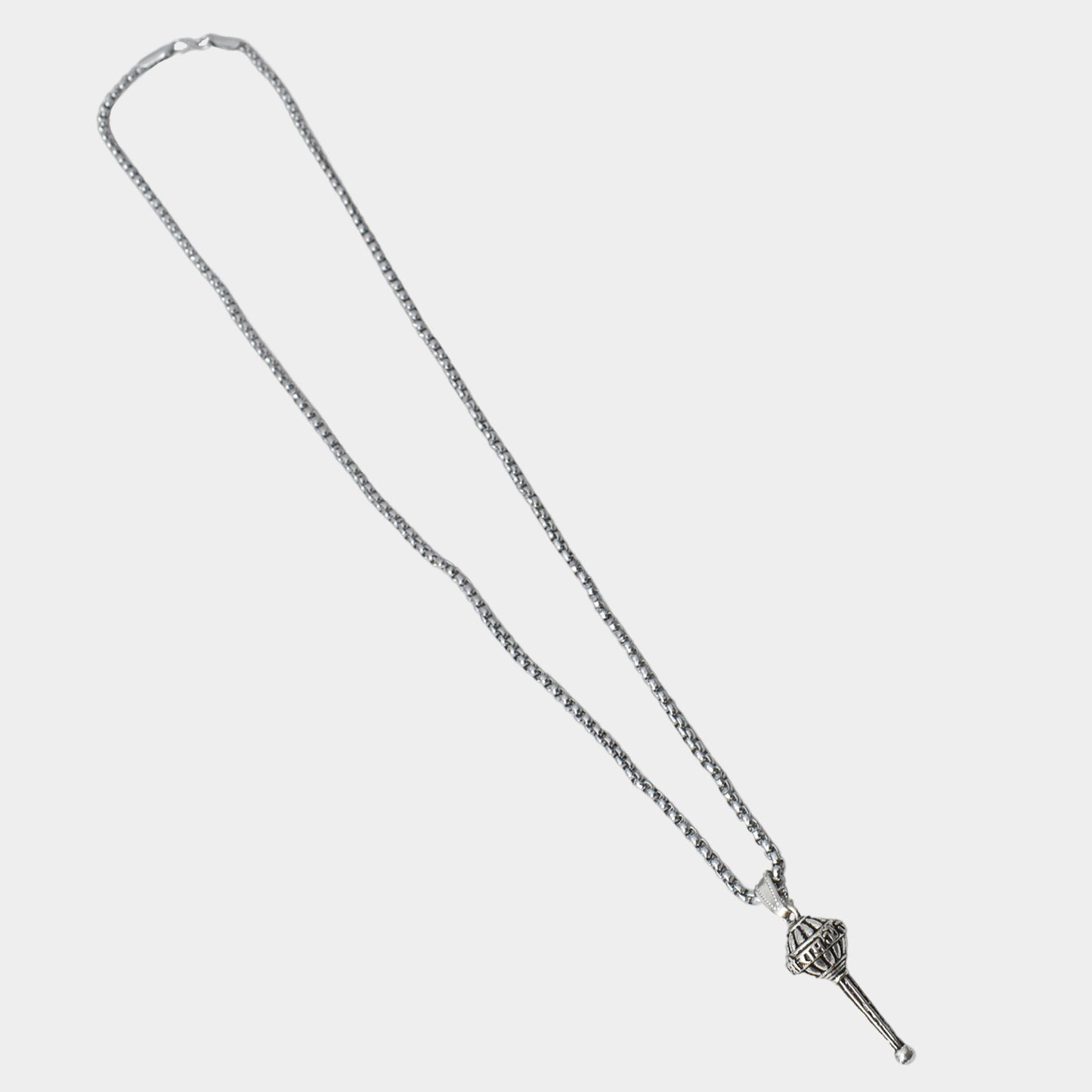 Silver Chain With Gada Pendant