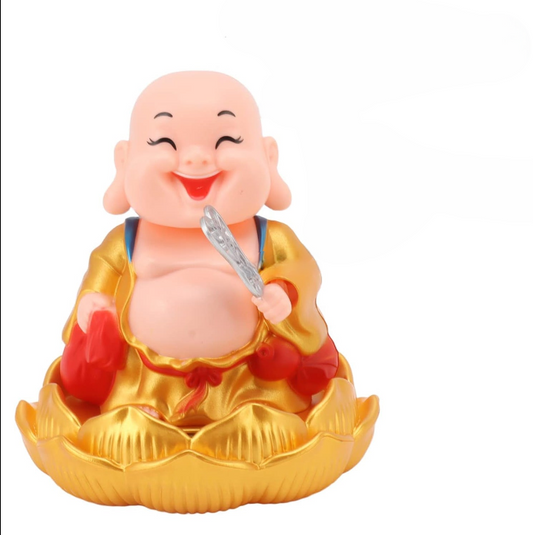 Solar Power Moving Buddha Car Ornament Wukusy