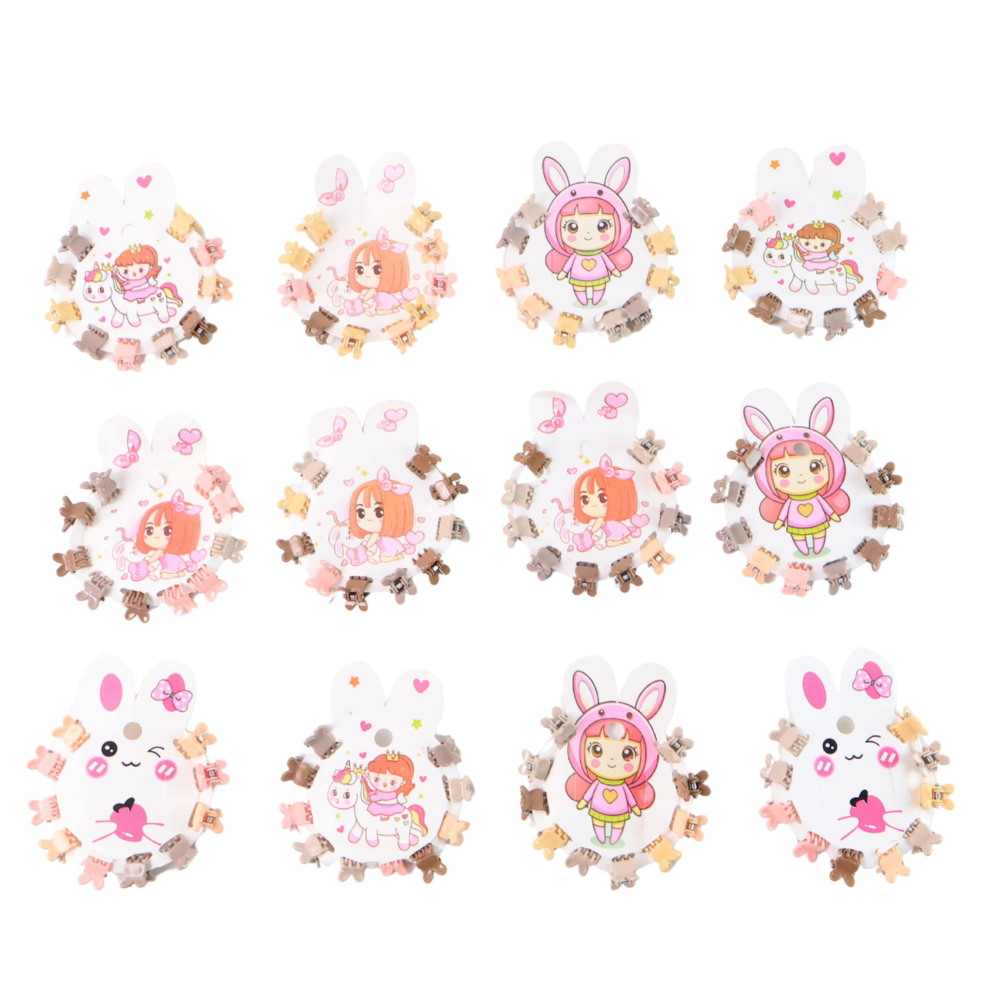 Mini Claw Hair Clips Set For Girls