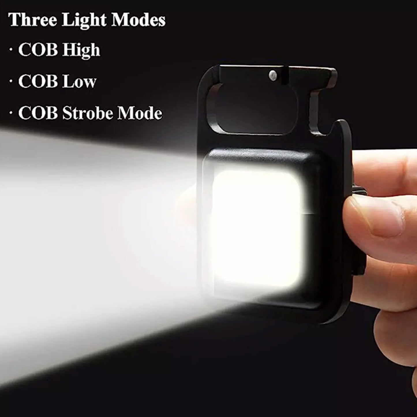 Rechargeable Keychain Mini Flashlight With 4 Light Modesultralight Portable Pocket Light With Folding Bracket Bottle Opener And Magnet Base For Camping Walking
