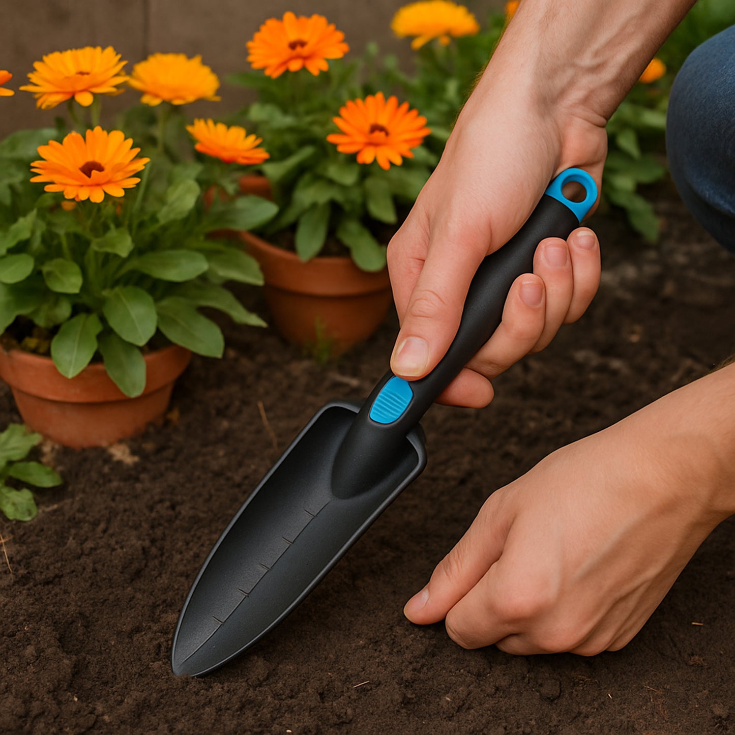 Heavy Duty Plastic Garden Hand Trowel with Measurement Marks