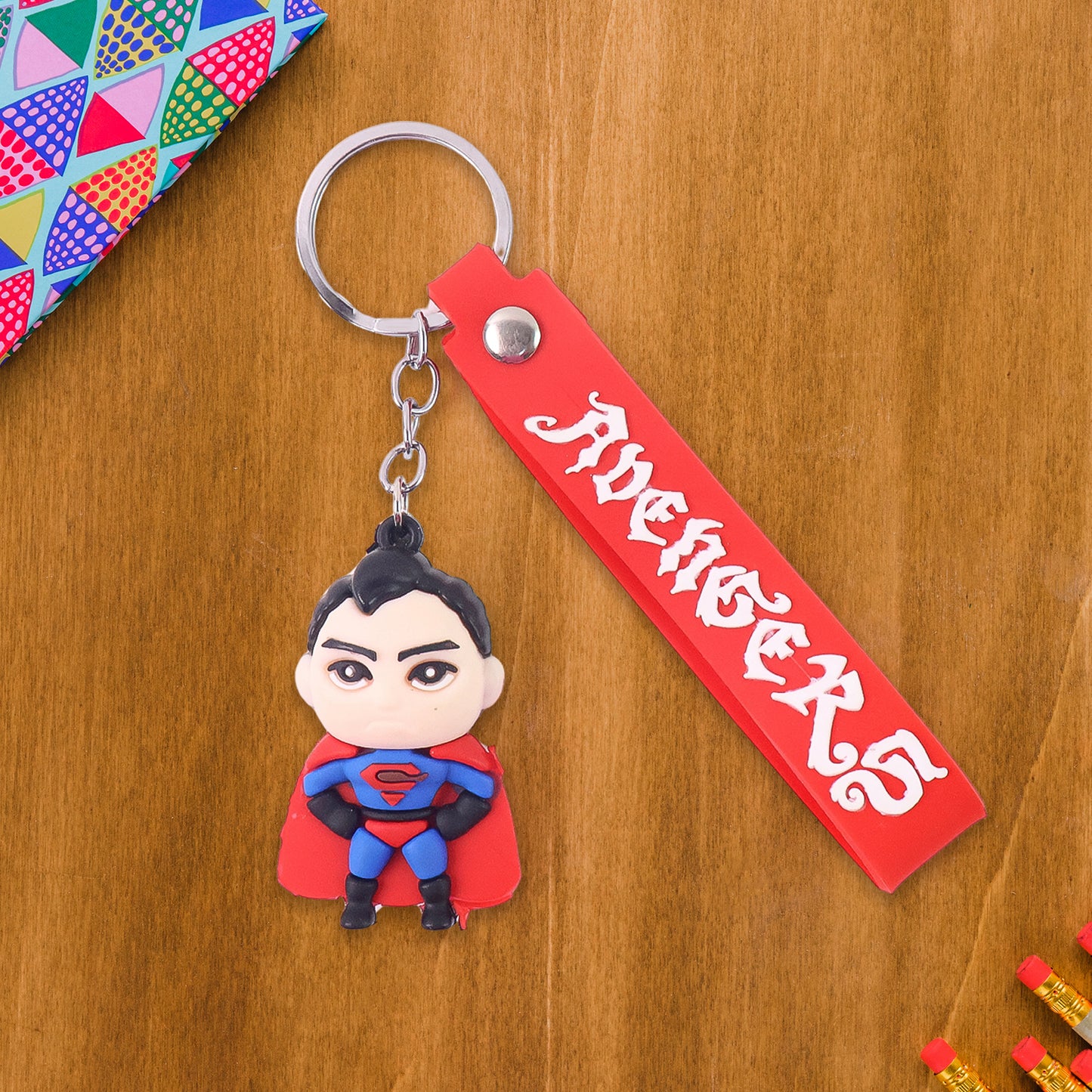 Cute Cartoon Silicone 3d Key Chain With Metal Hook Strap (Pack Of 1)