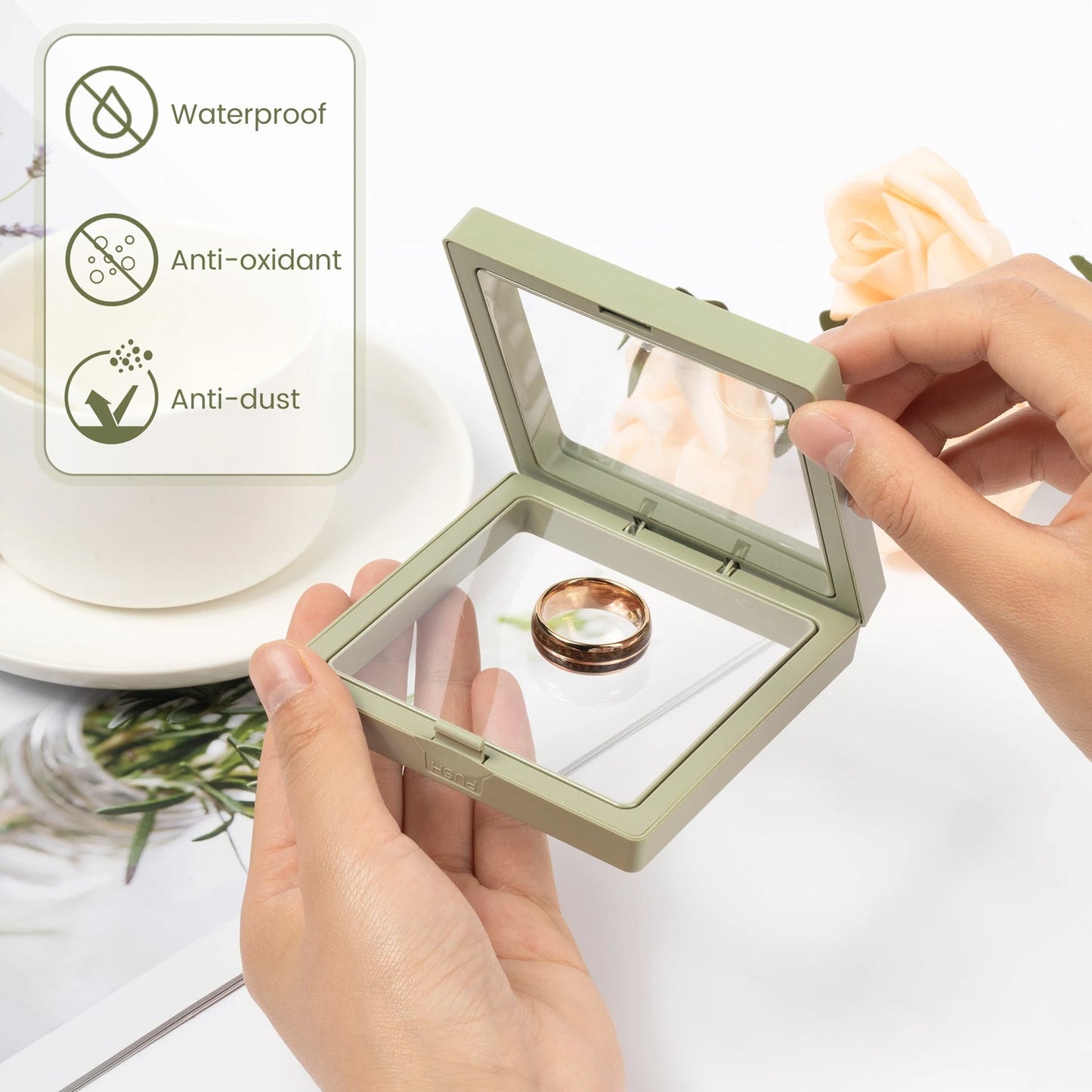 Transparent Jewellery Storage Box Earrings Ring Bracelet Pendant Storage Box Wukusy