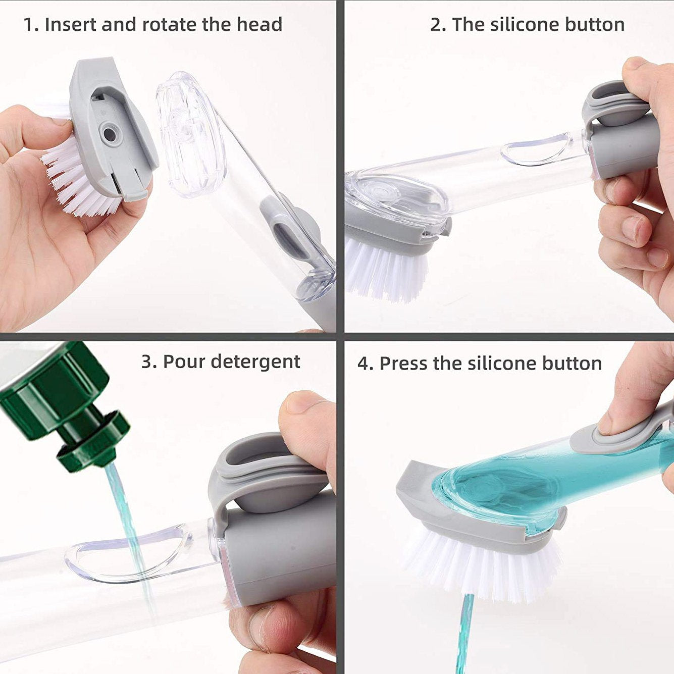 Automatic Liquid Soap Dispenser Dish Brush.