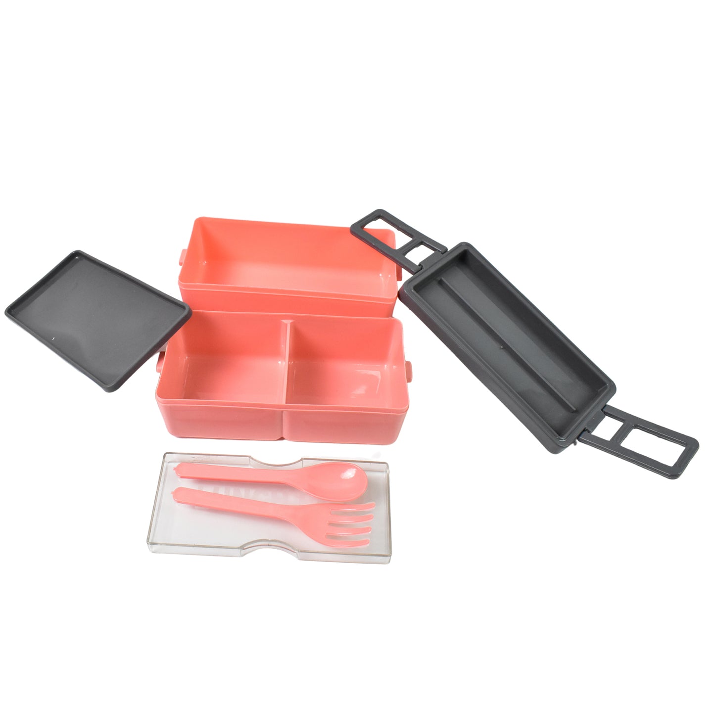 Plastic 3-Layer Lunch Box with 3 Compartments - BuyItOnline