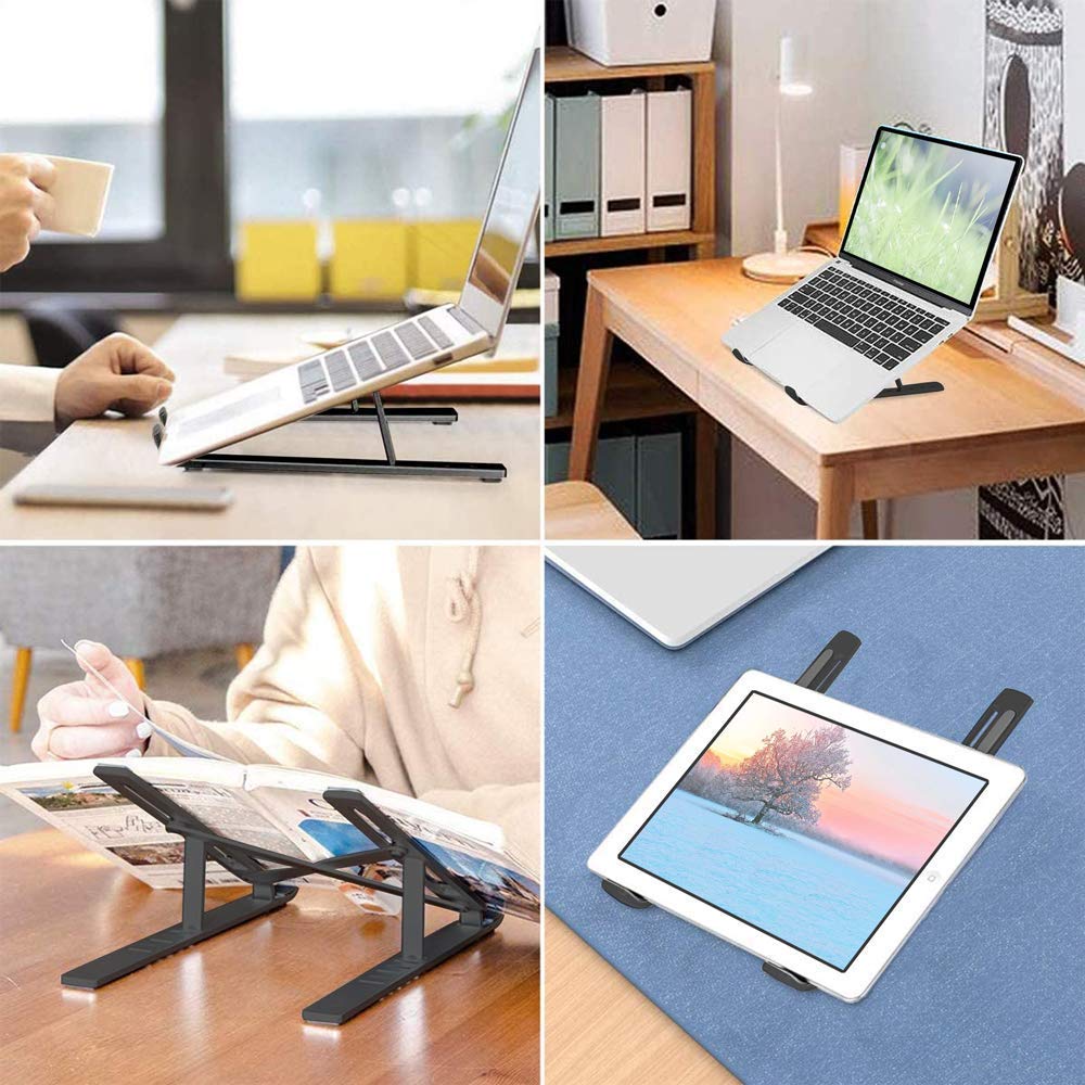 Adjustable Laptop Stand Holder With Built-in Foldable Legs And High Quality Fibre Wukusy