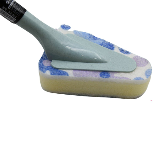 7223 Cleaning Supplies Kitchen Handle Universal Triangular Sponge Multifunctional Bathroom Brush Long Handle Kitchen Dining Bar Wukusy